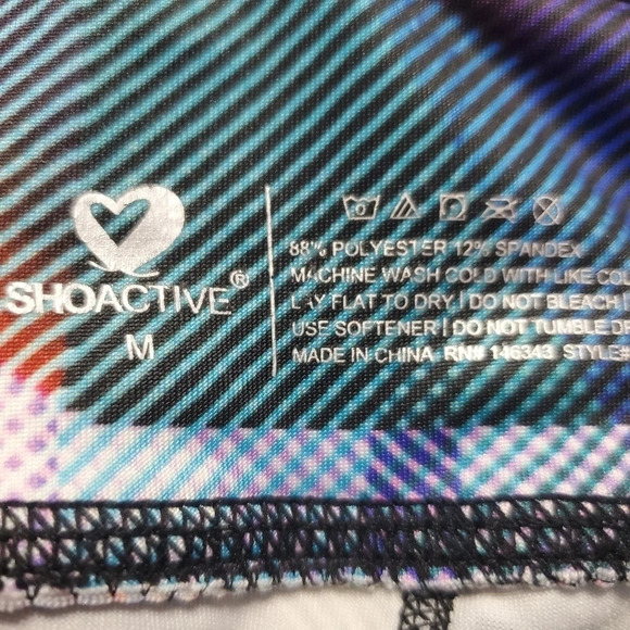 SHOACTIVE Women's Athletic Workout Yoga Capri Leggings M - Picture 5 of 5